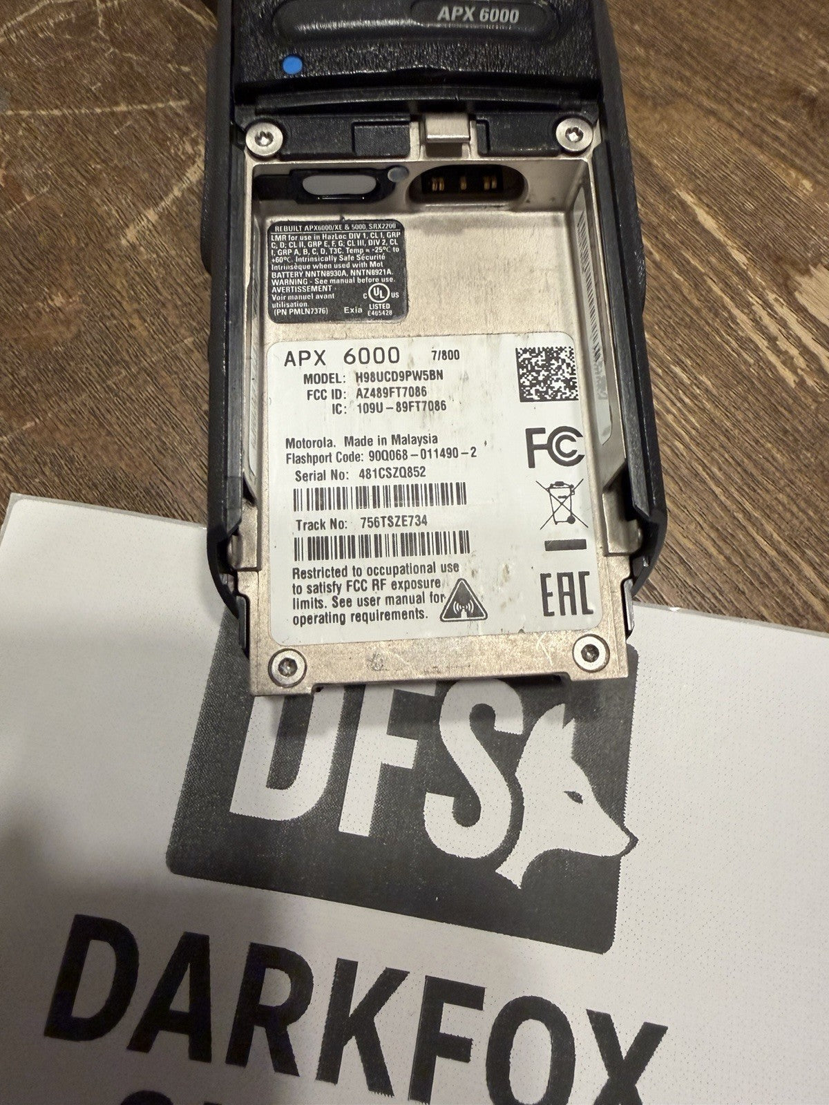 Motorola APX6000 M1.5 7/800 MHz TDMA P25 Phase 2 ADP