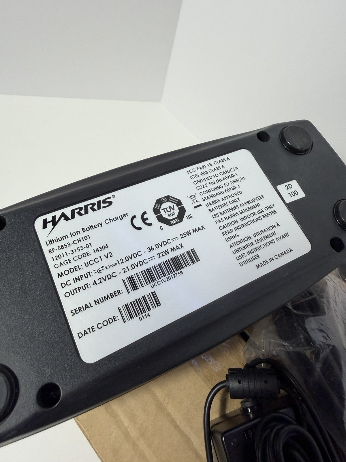 Harris Falcon III Radio Battery Charger RF-5853-CH101