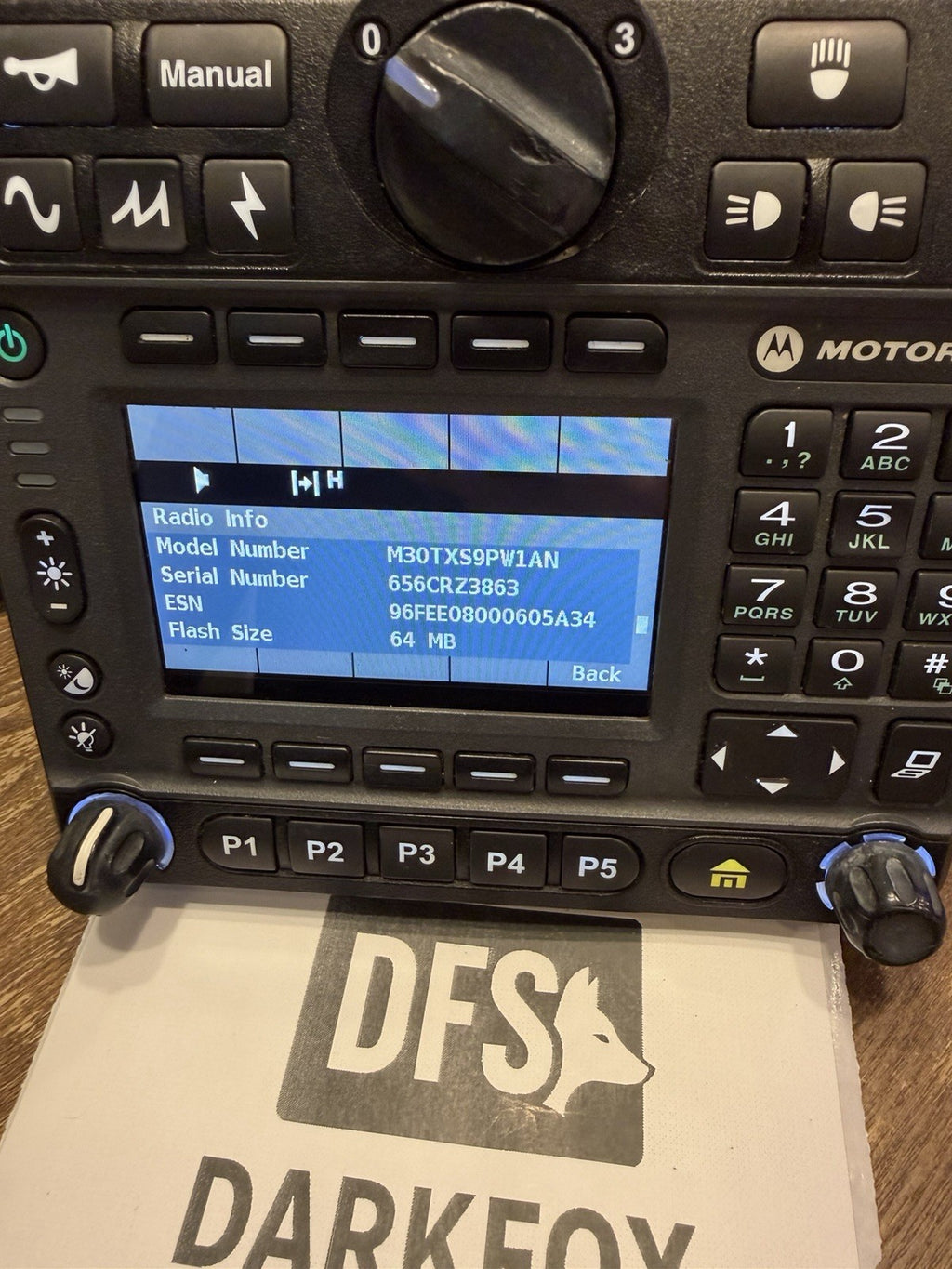 Motorola APX 7500 HP VHF/7-800MHz Dual Band Radio O9 Head Kit With AES