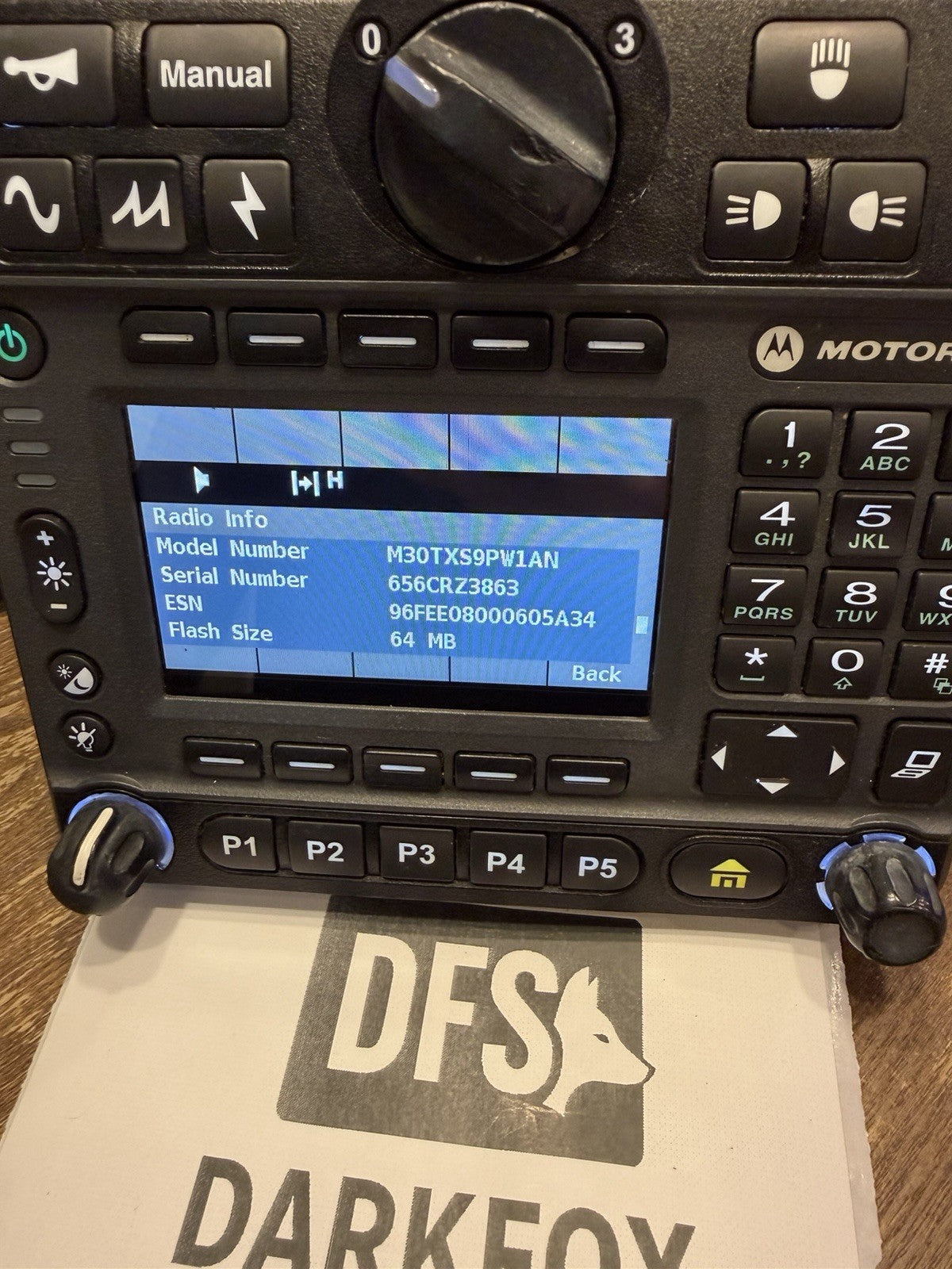 Motorola APX 7500 HP VHF/7-800MHz Dual Band Radio O9 Head Kit With AES
