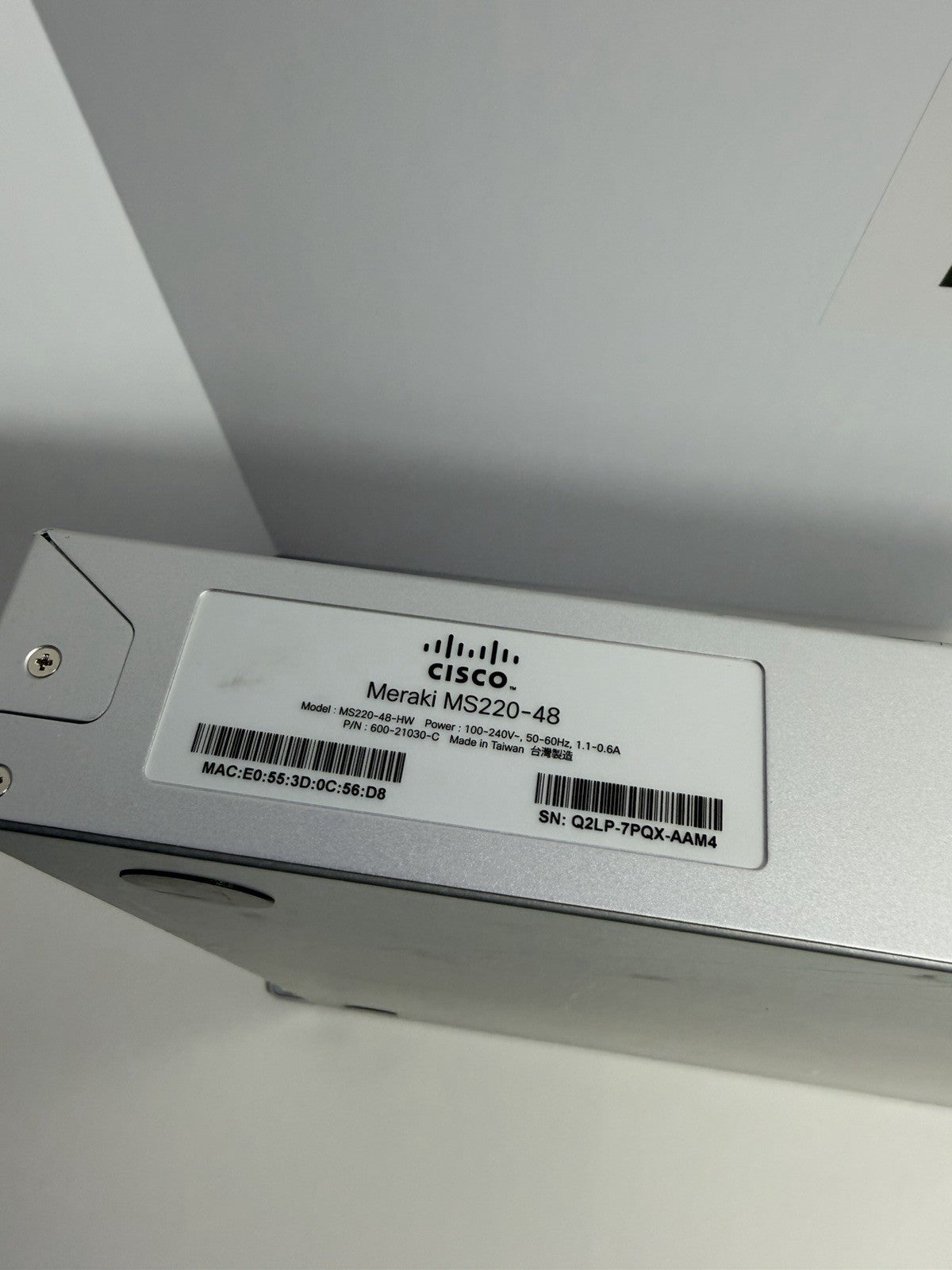 Cisco Meraki MS220-48 48-Port Ethernet Switch UNCLAIMED