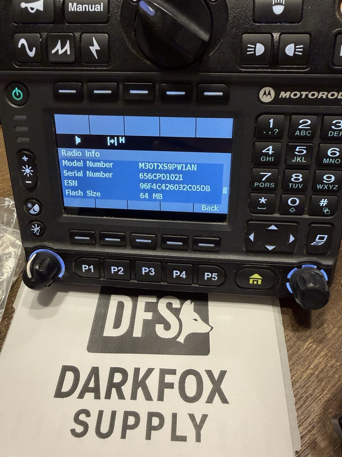 Motorola APX 7500 HP VHF/7-800MHz Dual Band Radio O9 Head Kit With AES