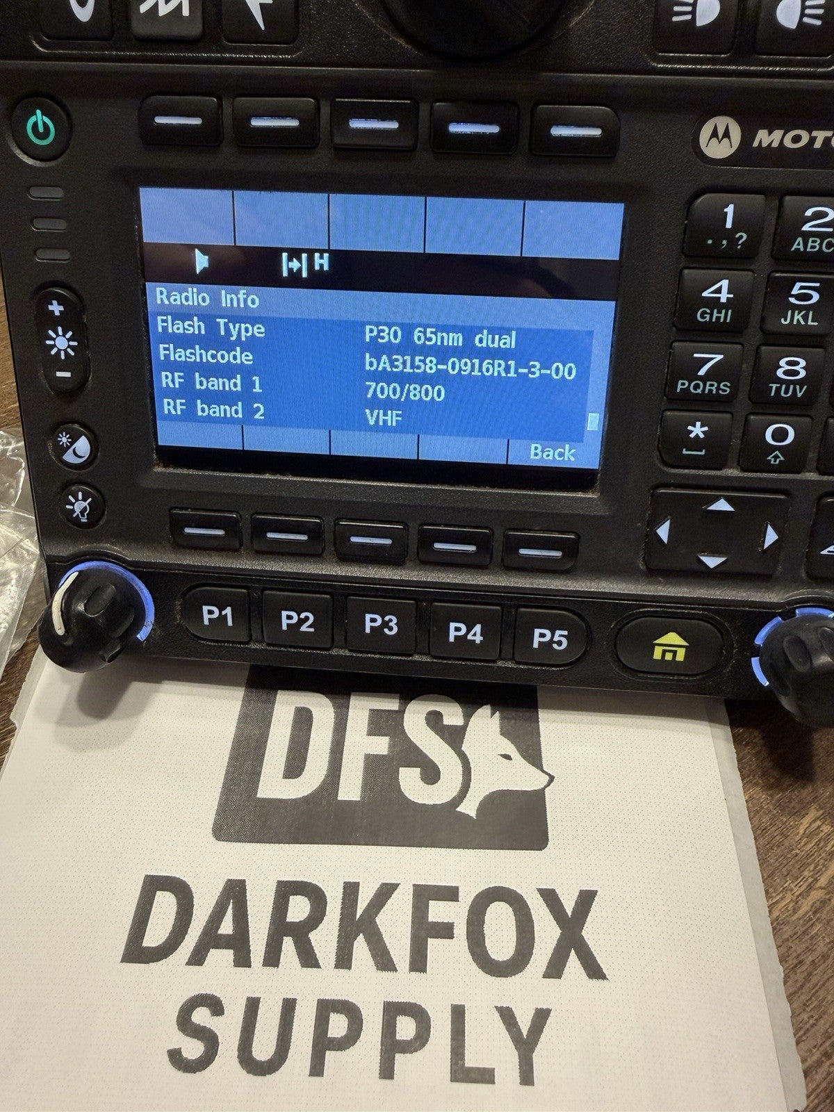 Motorola APX 7500 HP VHF/7-800MHz Dual Band Radio O9 Head Kit With AES