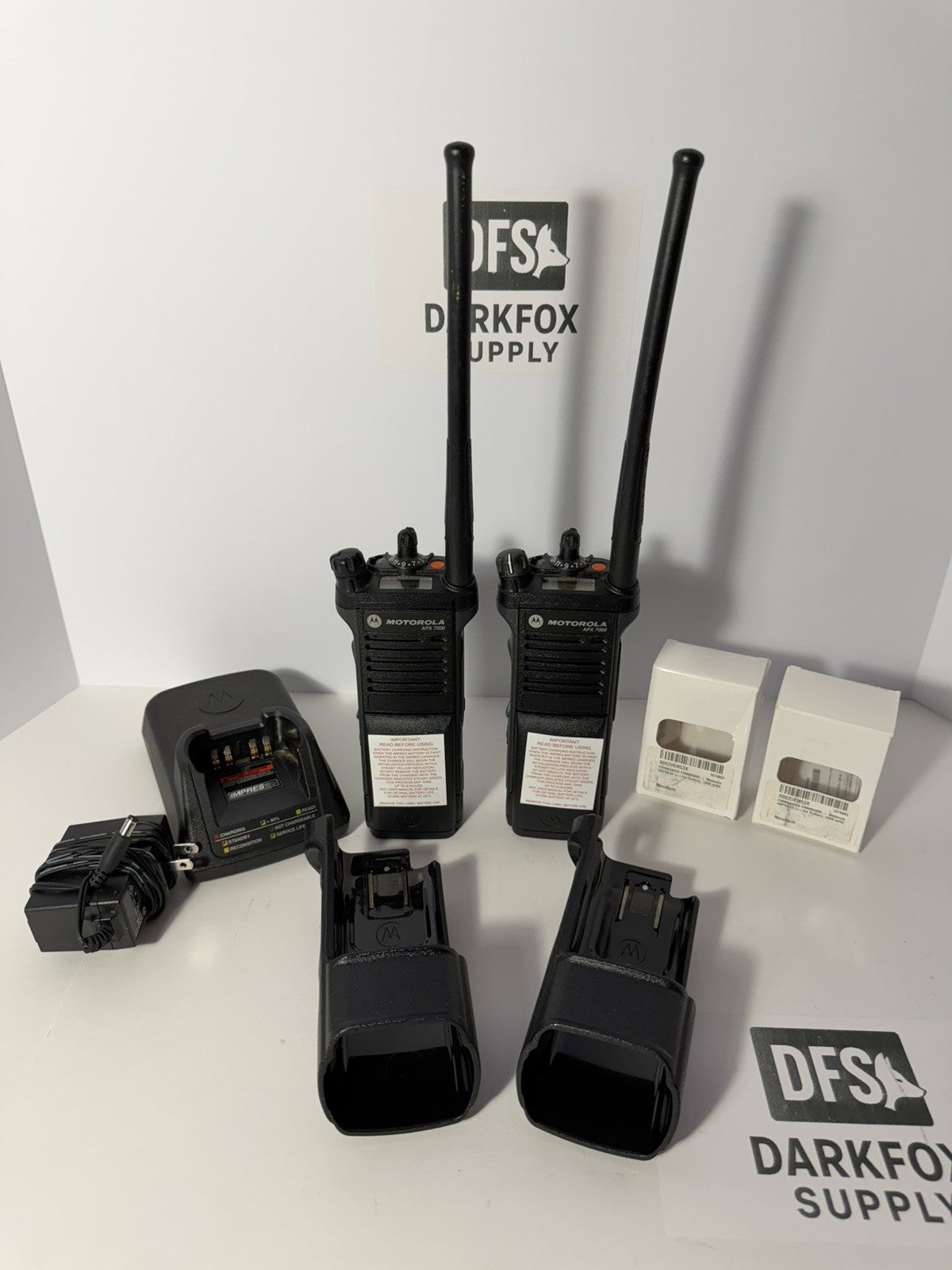 Motorola APX 7000 M1.5 VHF/7-800MHz Dual Band Radio Kit with AES Set of 2!